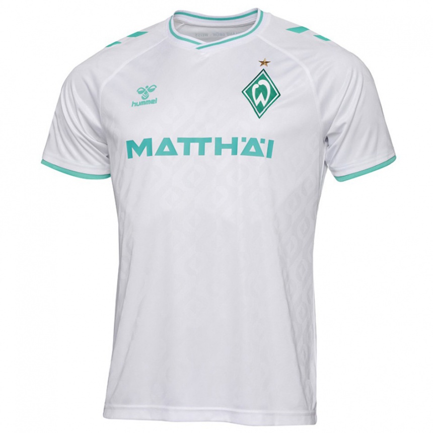 Kids Football Mika Wallentowitz #7 White Away Jersey 2023/24 T-Shirt