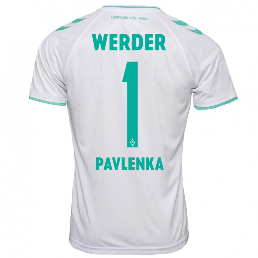 Kids Football Jiri Pavlenka #1 White Away Jersey 2023/24 T-Shirt