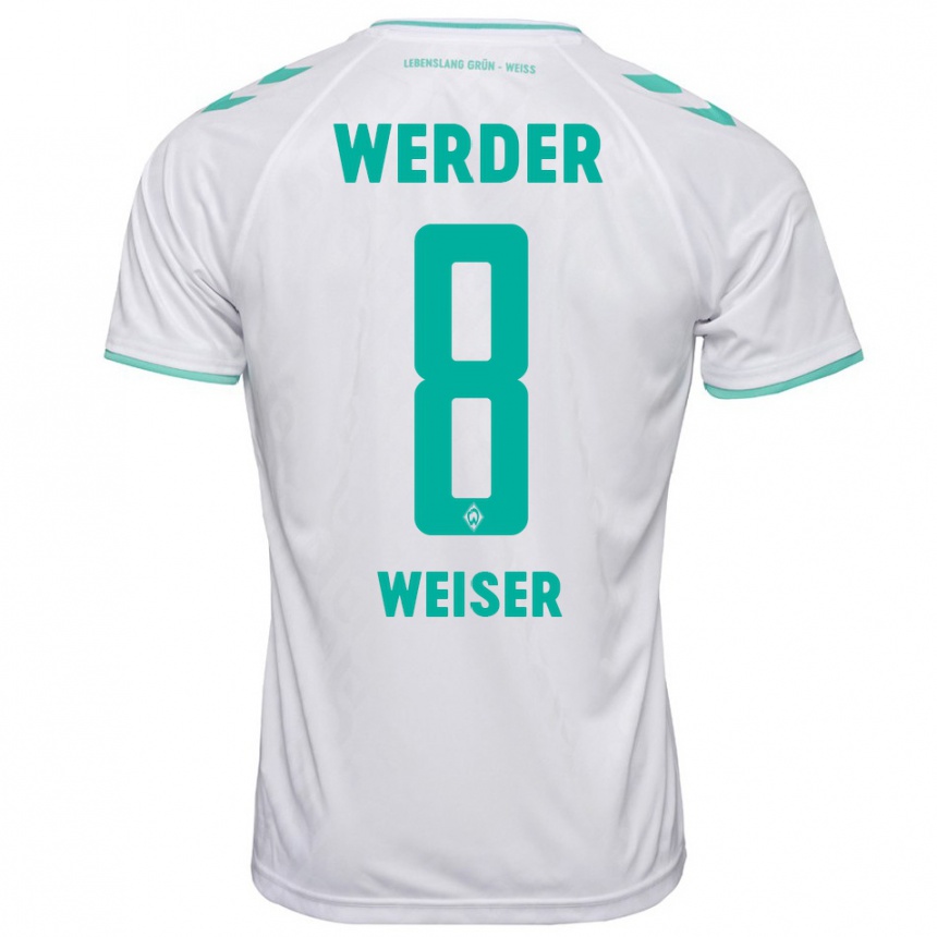 Kids Football Mitchell Weiser #8 White Away Jersey 2023/24 T-Shirt