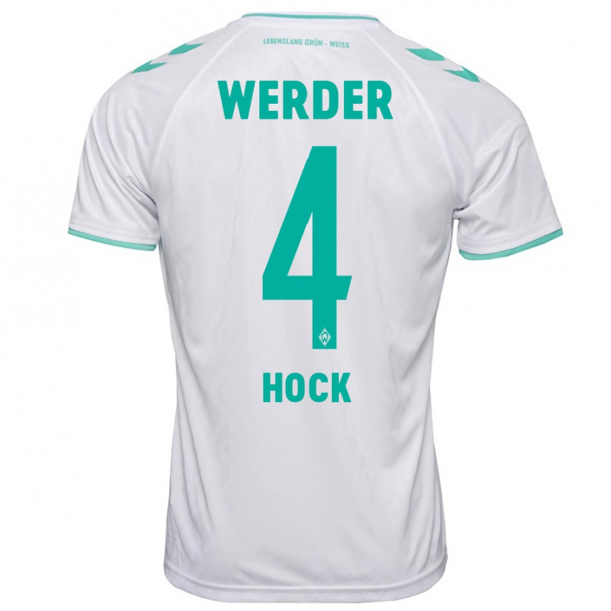 Kids Football Alexander Höck #4 White Away Jersey 2023/24 T-Shirt