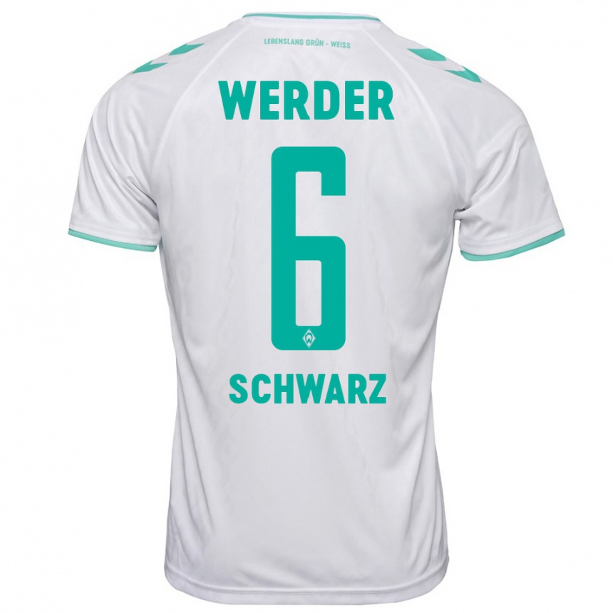 Kids Football Ricardo-Felipe Schwarz #6 White Away Jersey 2023/24 T-Shirt