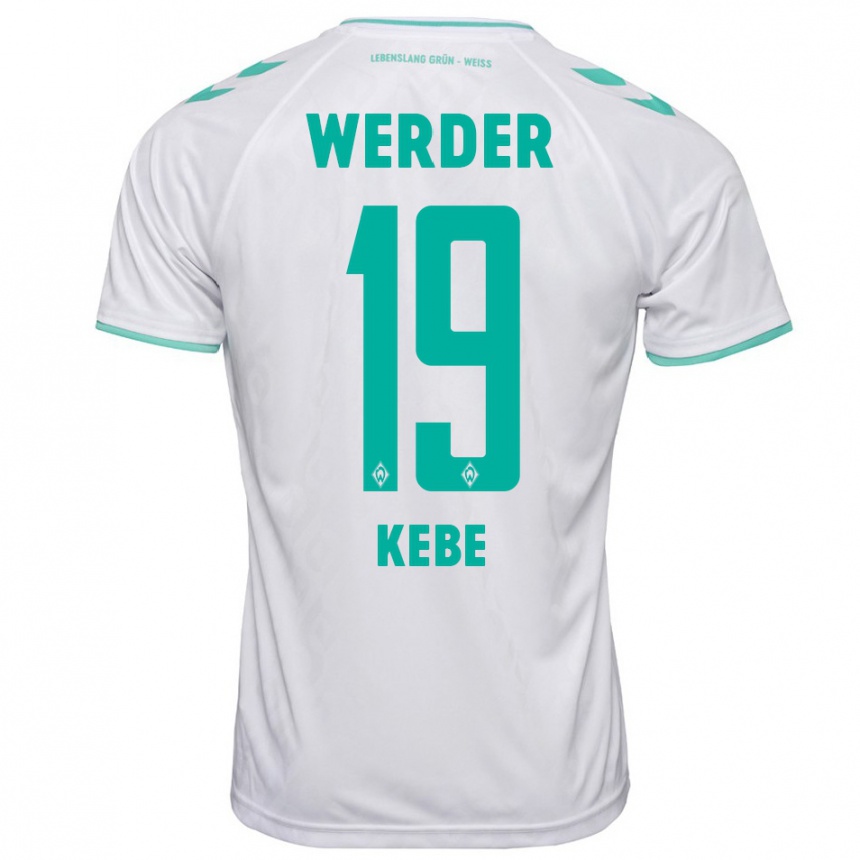 Kids Football David Kébé #19 White Away Jersey 2023/24 T-Shirt