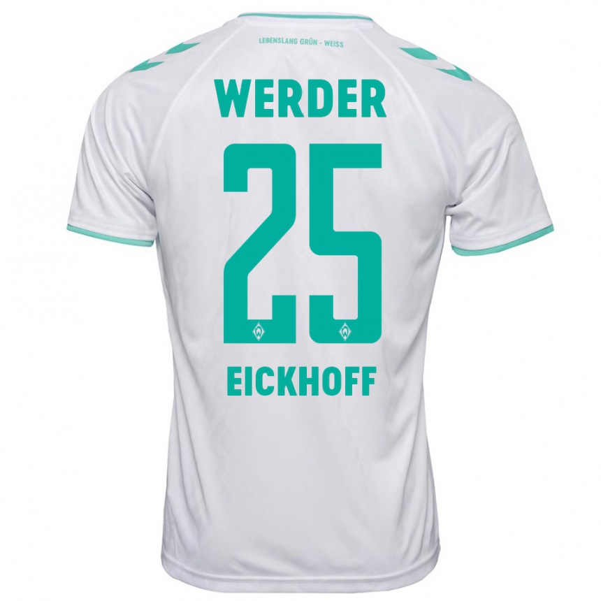 Kids Football Mika Eickhoff #25 White Away Jersey 2023/24 T-Shirt