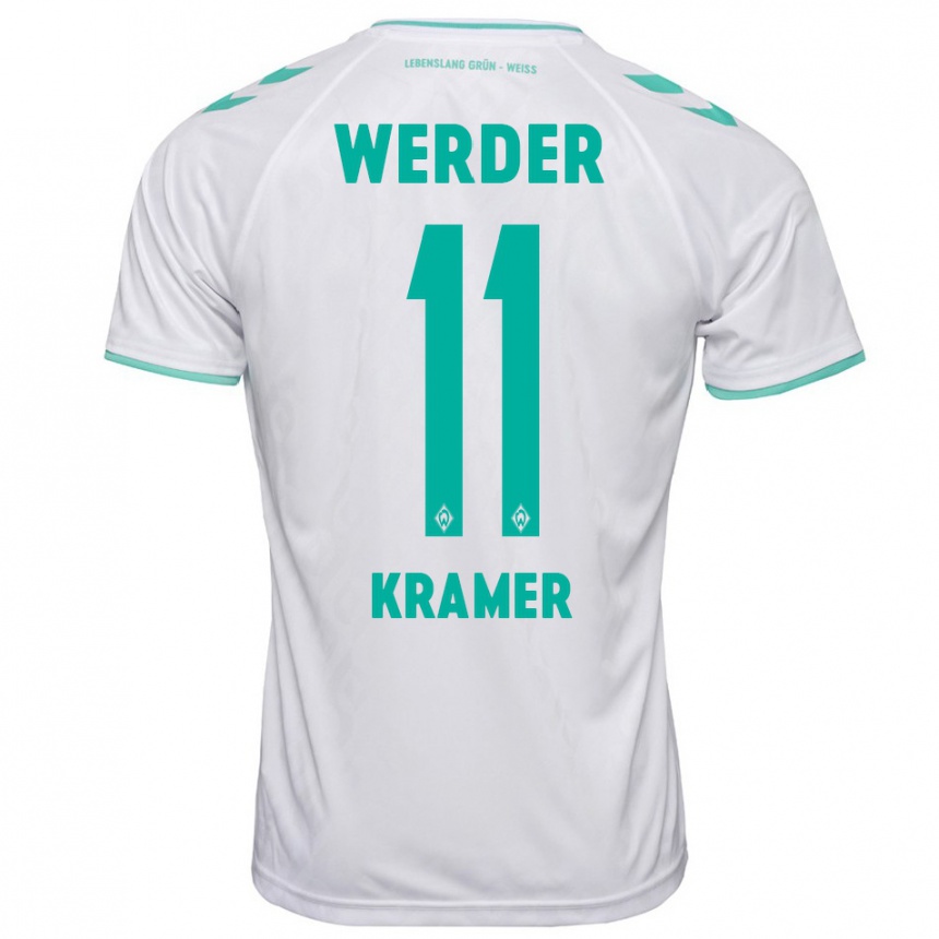 Kids Football Levi-Marinus Kramer #11 White Away Jersey 2023/24 T-Shirt