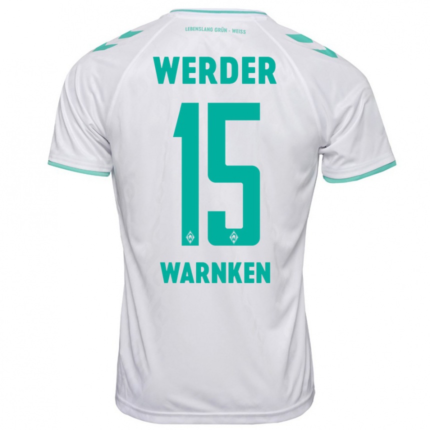 Kids Football Jannes Warnken #15 White Away Jersey 2023/24 T-Shirt