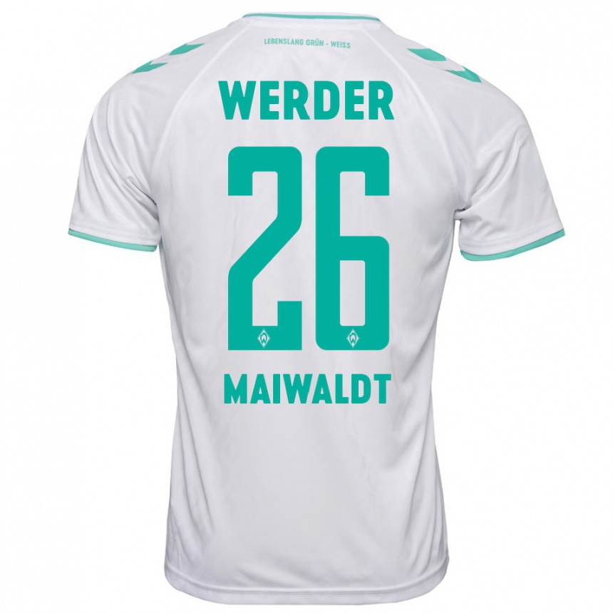 Kids Football Julius Maiwaldt #26 White Away Jersey 2023/24 T-Shirt