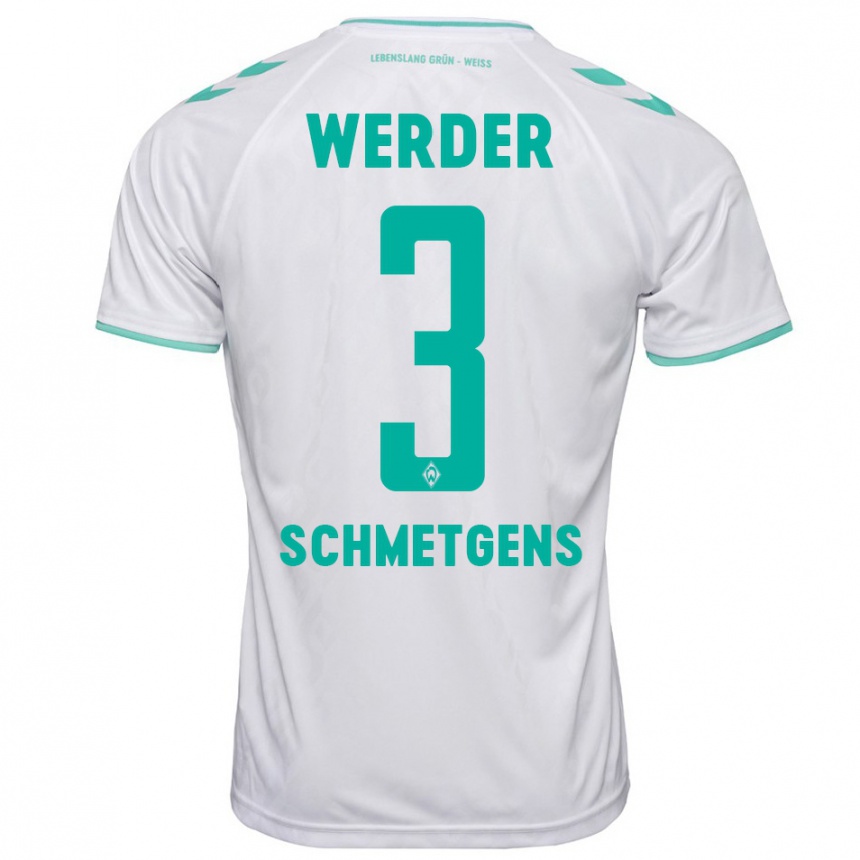 Kids Football Mick Schmetgens #3 White Away Jersey 2023/24 T-Shirt