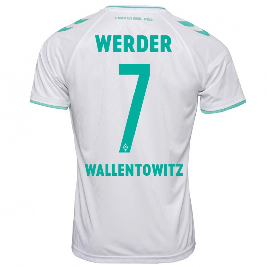 Kids Football Mika Wallentowitz #7 White Away Jersey 2023/24 T-Shirt
