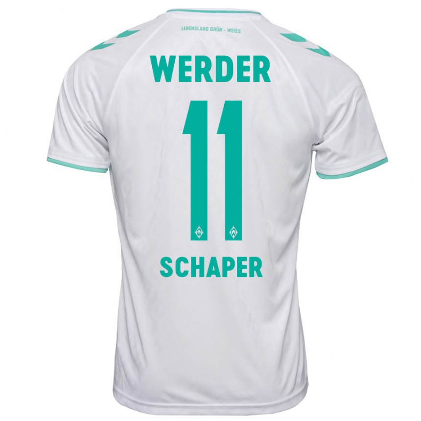 Kids Football Wilken Schaper #11 White Away Jersey 2023/24 T-Shirt