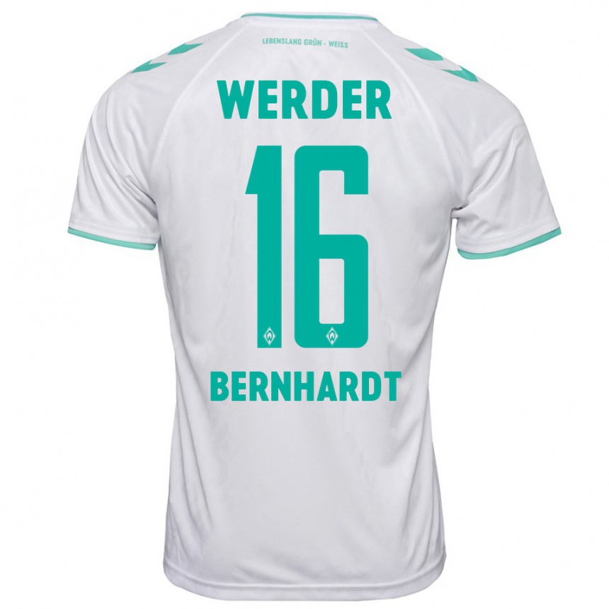 Kids Football Emilie Bernhardt #16 White Away Jersey 2023/24 T-Shirt