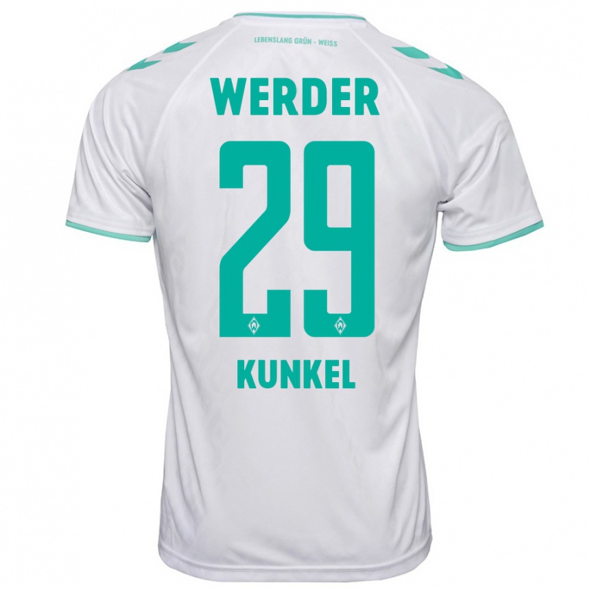 Kids Football Melina Kunkel #29 White Away Jersey 2023/24 T-Shirt