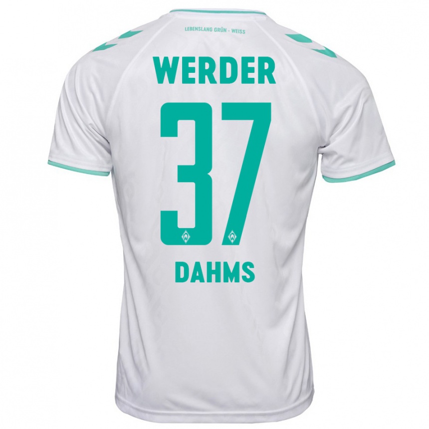 Kids Football Lena Dahms #37 White Away Jersey 2023/24 T-Shirt