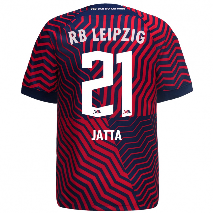 Kids Football Nuha Jatta #21 Blue Red Away Jersey 2023/24 T-Shirt