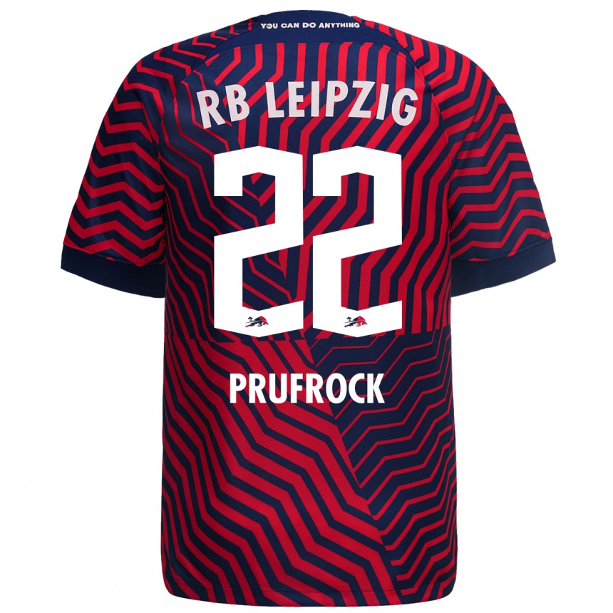Kids Football Silas Prüfrock #22 Blue Red Away Jersey 2023/24 T-Shirt