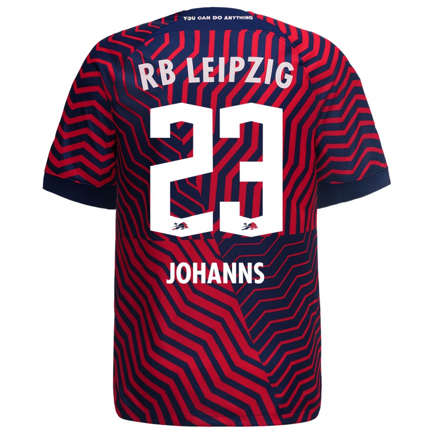 Kids Football Lennart Johanns #23 Blue Red Away Jersey 2023/24 T-Shirt