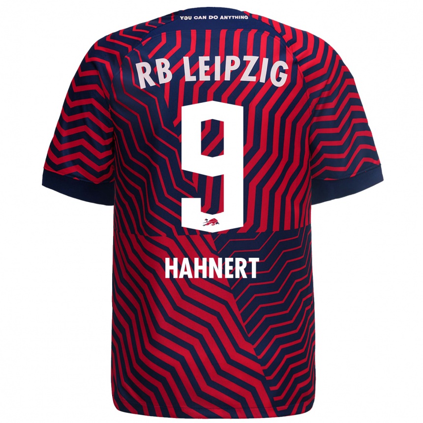 Kids Football Ole Hähnert #9 Blue Red Away Jersey 2023/24 T-Shirt