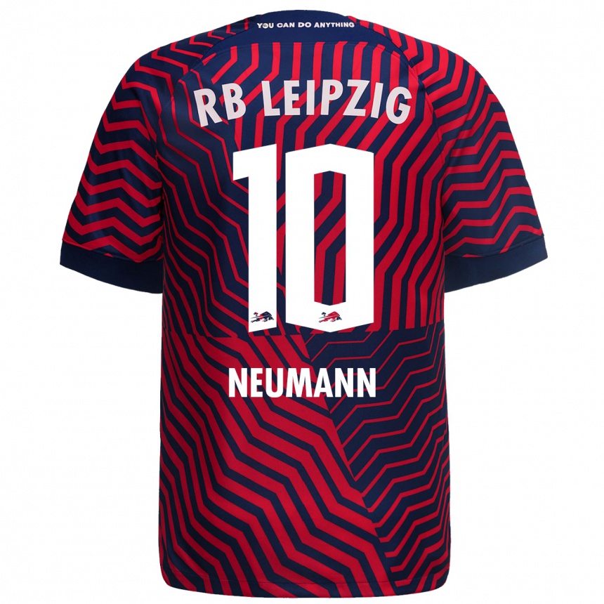 Kids Football Cenny Neumann #10 Blue Red Away Jersey 2023/24 T-Shirt