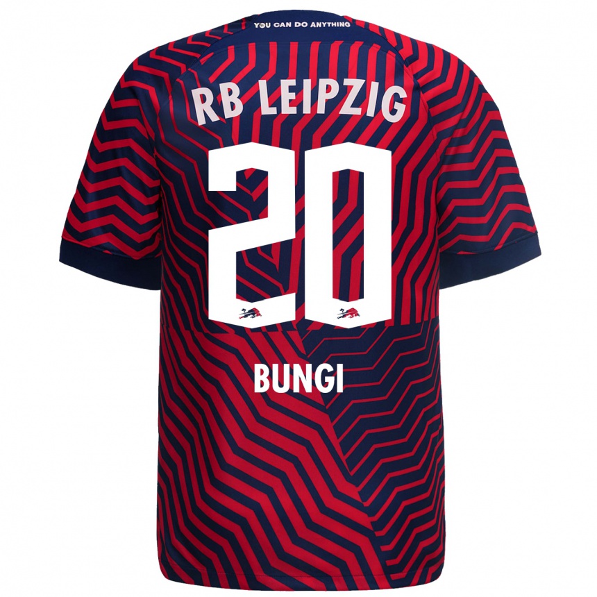 Kids Football Joyeux Masanka Bungi #20 Blue Red Away Jersey 2023/24 T-Shirt