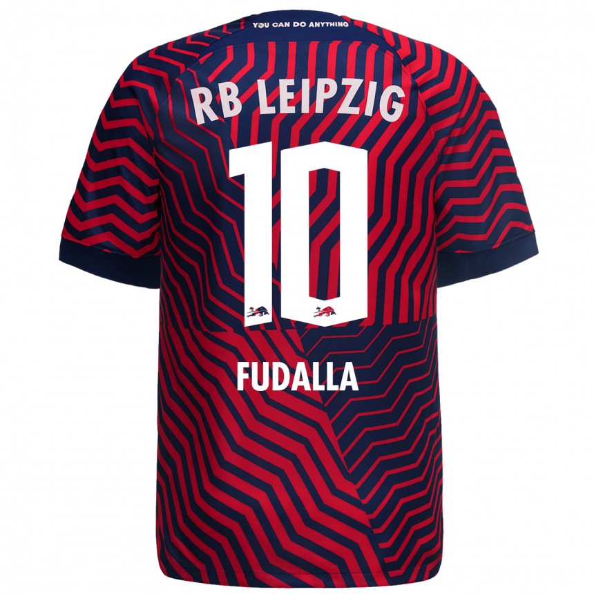 Kids Football Vanessa Fudalla #10 Blue Red Away Jersey 2023/24 T-Shirt