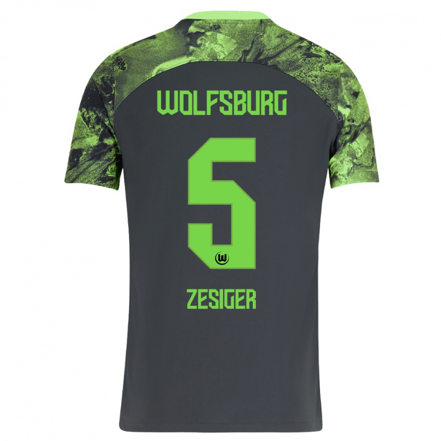 Kids Football Cédric Zesiger #5 Dark Grey Away Jersey 2023/24 T-Shirt