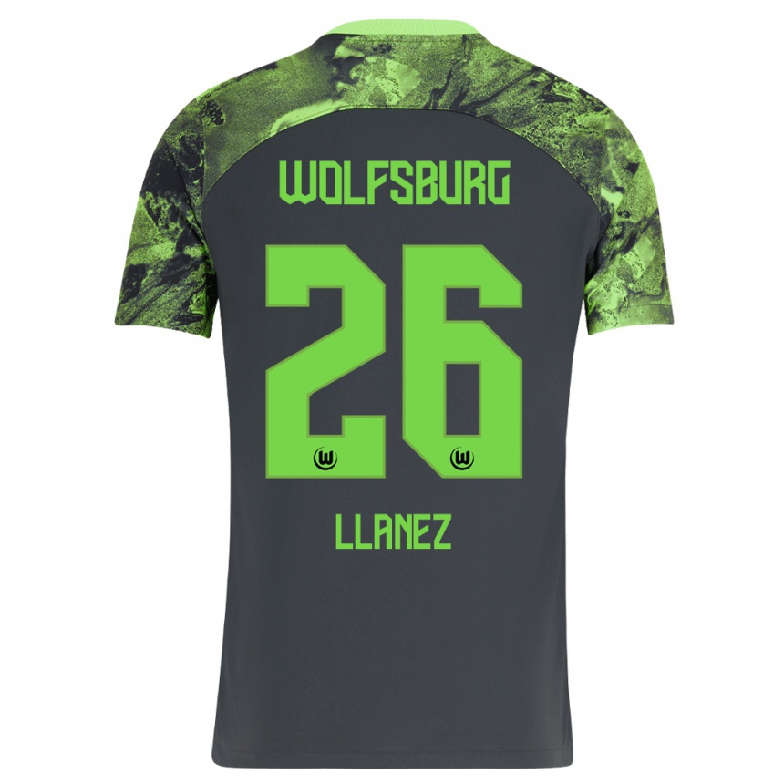 Kids Football Ulysses Llanez #26 Dark Grey Away Jersey 2023/24 T-Shirt