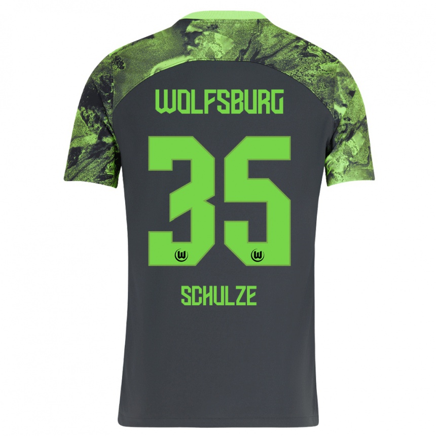 Kids Football Philipp Schulze #35 Dark Grey Away Jersey 2023/24 T-Shirt