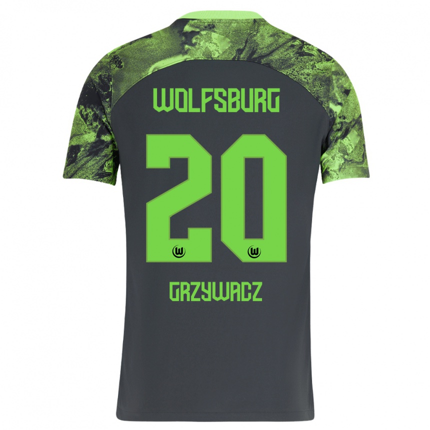 Kids Football Eryk Grzywacz #20 Dark Grey Away Jersey 2023/24 T-Shirt