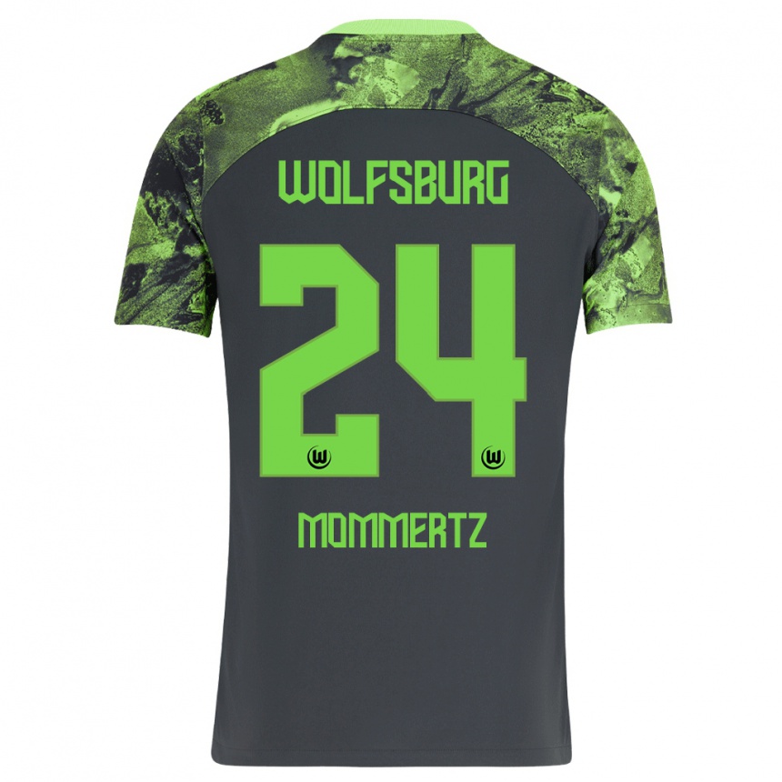 Kids Football Benjamin Mommertz #24 Dark Grey Away Jersey 2023/24 T-Shirt