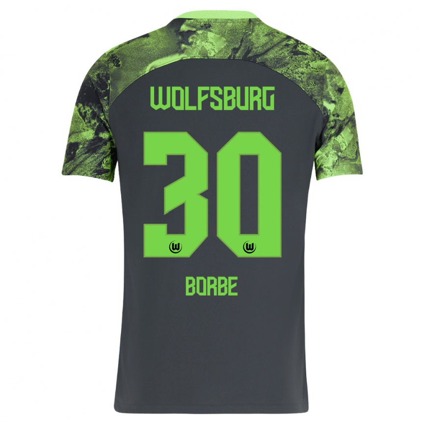 Kids Football Anneke Borbe #30 Dark Grey Away Jersey 2023/24 T-Shirt