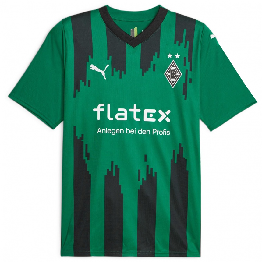 Kids Football Peniel Poba #0 Black Green Away Jersey 2023/24 T-Shirt