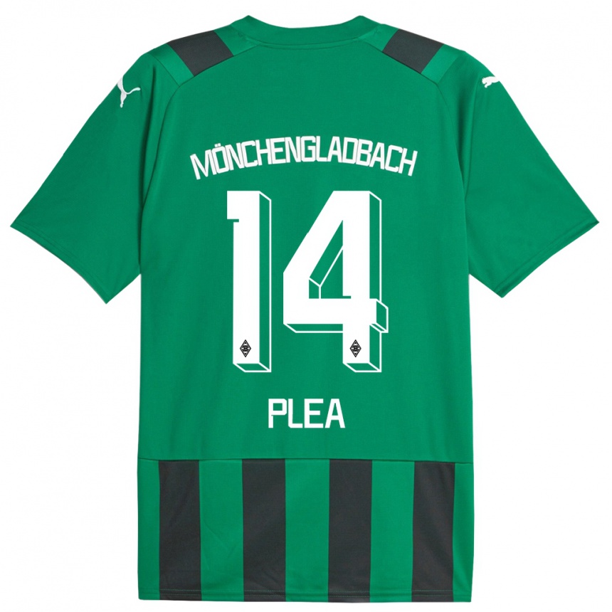 Kids Football Alassane Plea #14 Black Green Away Jersey 2023/24 T-Shirt