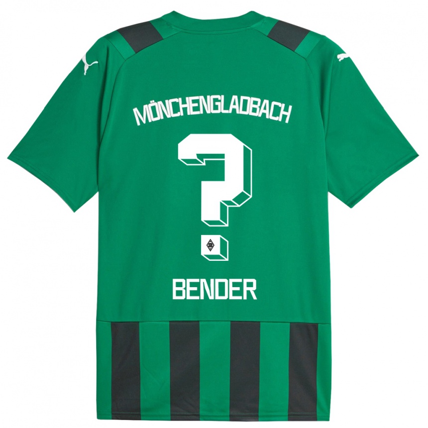 Kids Football Maurice Bender #0 Black Green Away Jersey 2023/24 T-Shirt