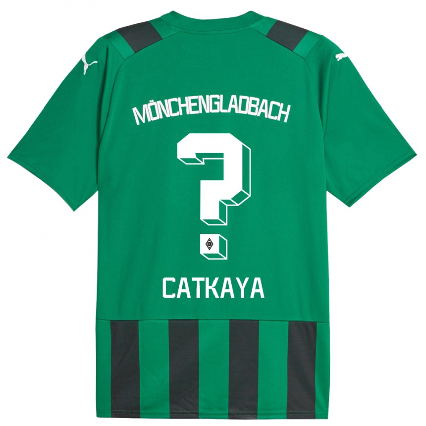 Kids Football Talha Catkaya #0 Black Green Away Jersey 2023/24 T-Shirt