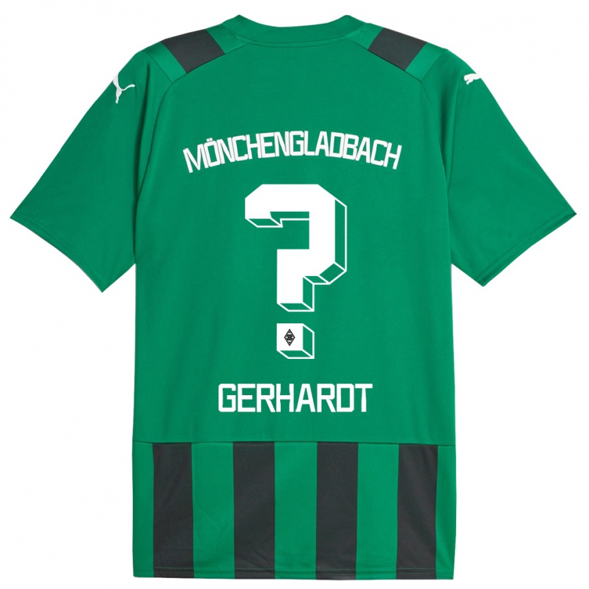 Kids Football Konstantin Gerhardt #0 Black Green Away Jersey 2023/24 T-Shirt