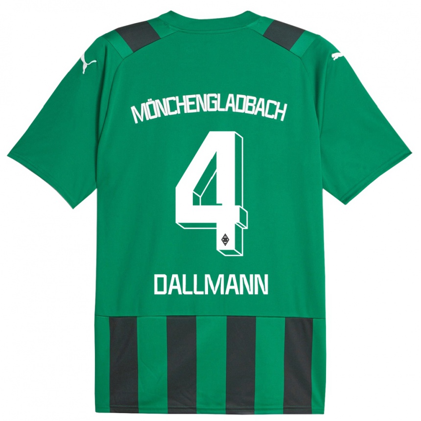 Kids Football Pauline Dallmann #4 Black Green Away Jersey 2023/24 T-Shirt