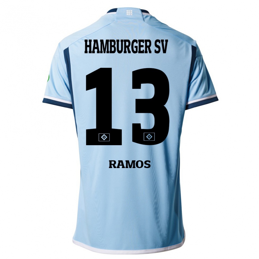 Kids Football Guilherme Ramos #13 Blue Away Jersey 2023/24 T-Shirt