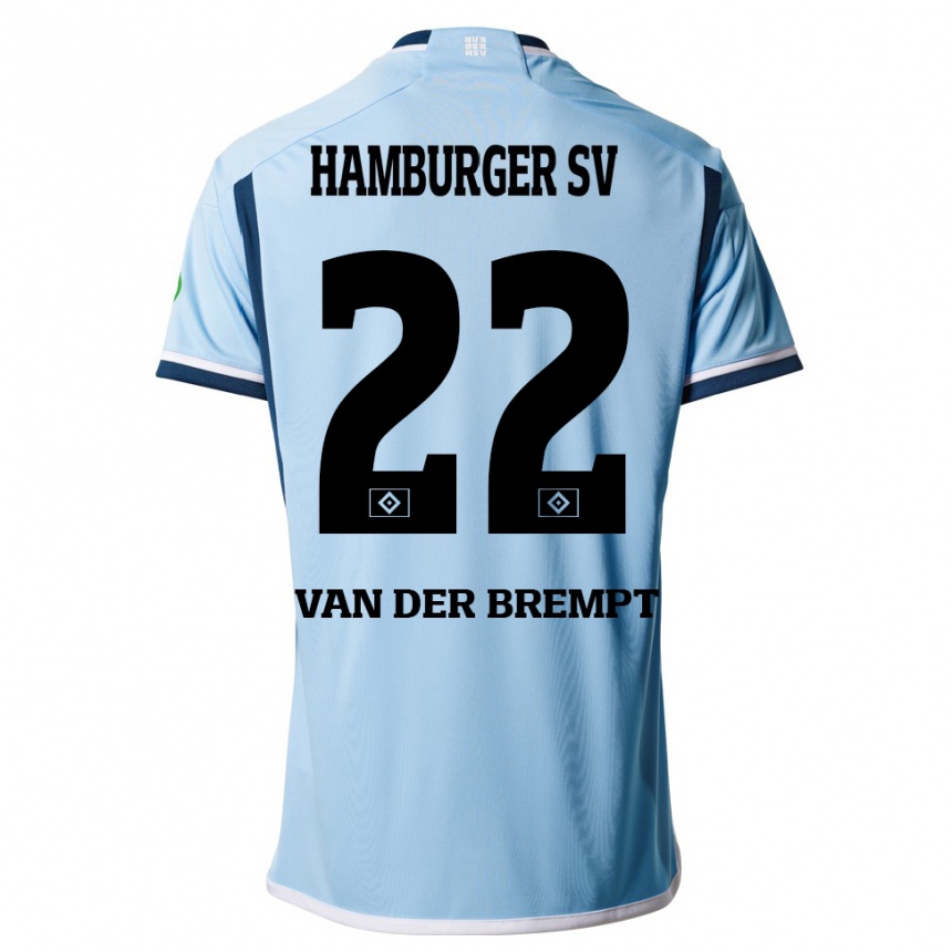 Kids Football Ignace Van Der Brempt #22 Blue Away Jersey 2023/24 T-Shirt