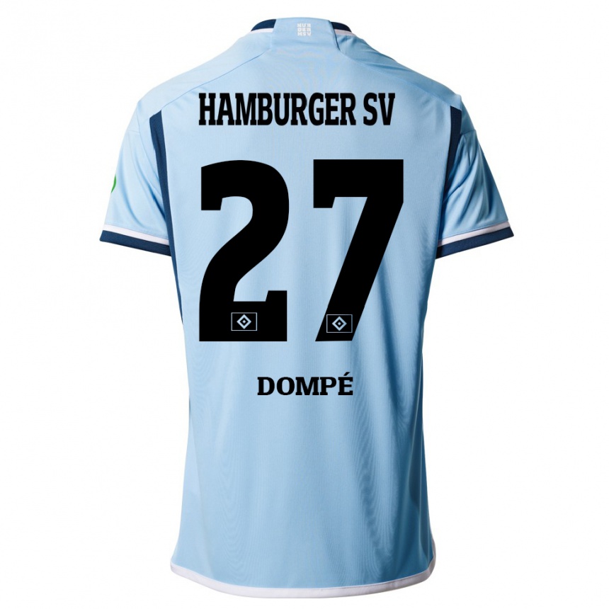 Kids Football Jean-Luc Dompé #27 Blue Away Jersey 2023/24 T-Shirt