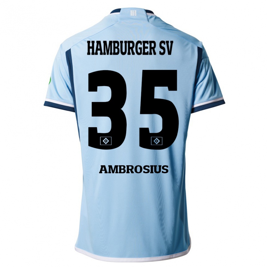 Kids Football Stephan Ambrosius #35 Blue Away Jersey 2023/24 T-Shirt