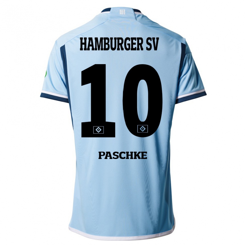 Kids Football Felix Paschke #10 Blue Away Jersey 2023/24 T-Shirt