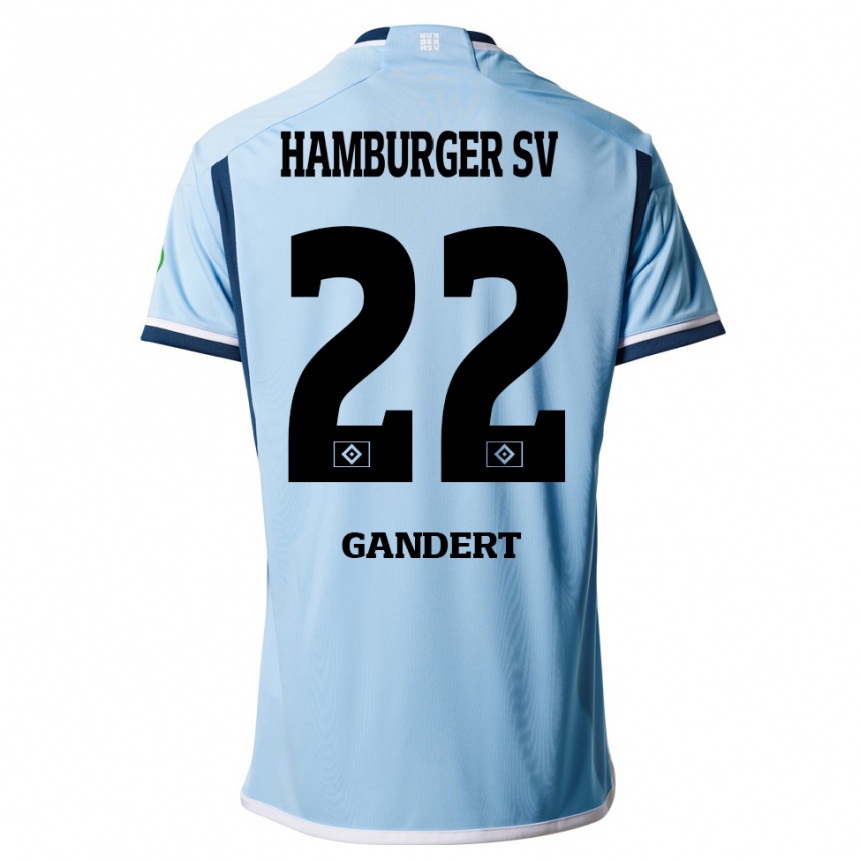 Kids Football Jeremy Gandert #22 Blue Away Jersey 2023/24 T-Shirt