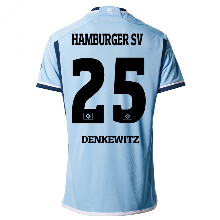 Kids Football Nick Denkewitz #25 Blue Away Jersey 2023/24 T-Shirt