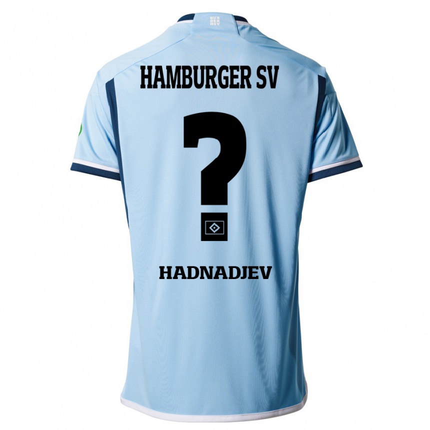 Kids Football Marko Hadnadjev #0 Blue Away Jersey 2023/24 T-Shirt