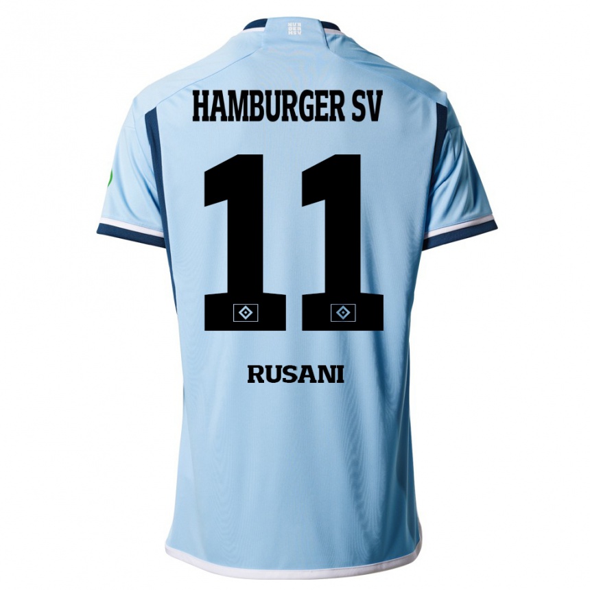 Kids Football Yasin Rusani #11 Blue Away Jersey 2023/24 T-Shirt