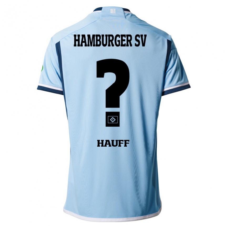 Kids Football Daniel Hauff #0 Blue Away Jersey 2023/24 T-Shirt