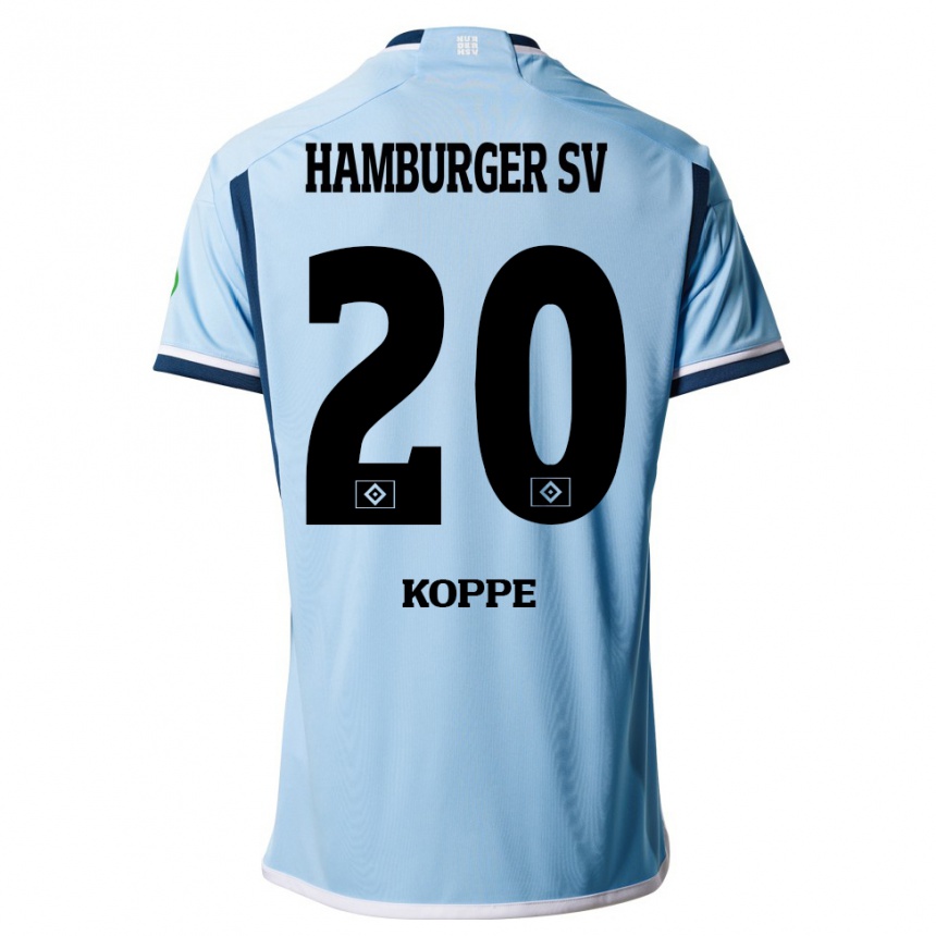 Kids Football Katharina Köppe #20 Blue Away Jersey 2023/24 T-Shirt