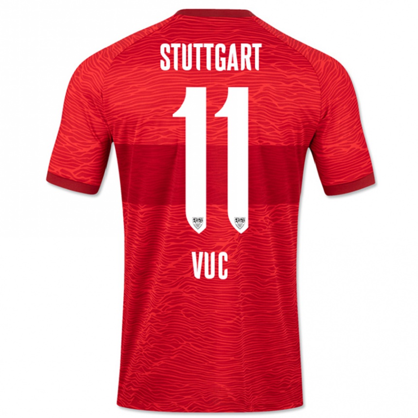 Kids Football Patrick Vuc #11 Red Away Jersey 2023/24 T-Shirt