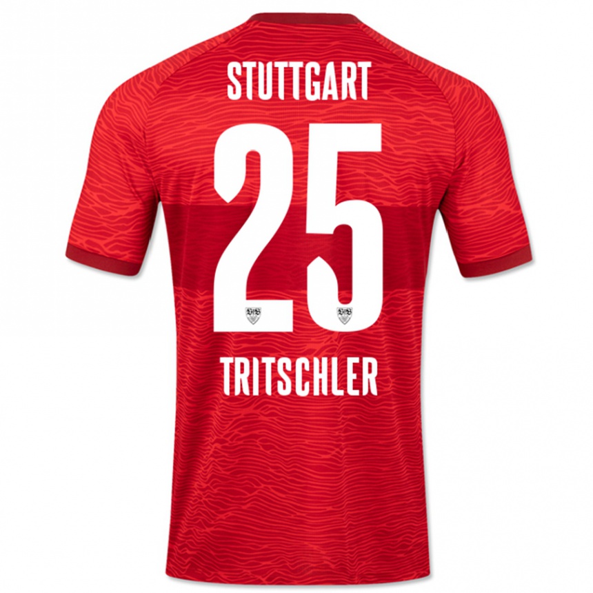 Kids Football David Tritschler #25 Red Away Jersey 2023/24 T-Shirt