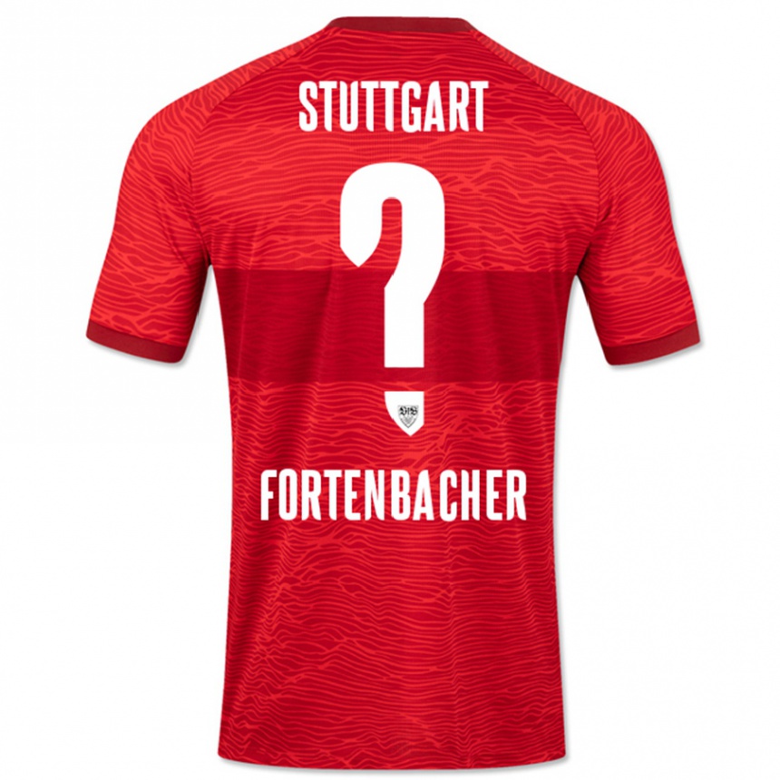 Kids Football Jannik Fortenbacher #0 Red Away Jersey 2023/24 T-Shirt