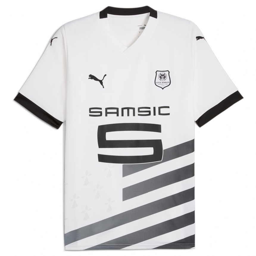 Kids Football Arthur Theate #5 White Away Jersey 2023/24 T-Shirt